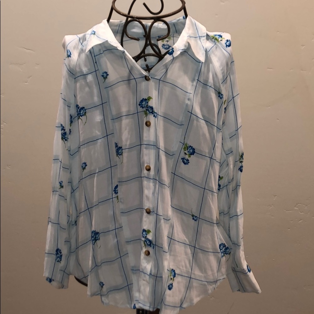 Free People floral button up